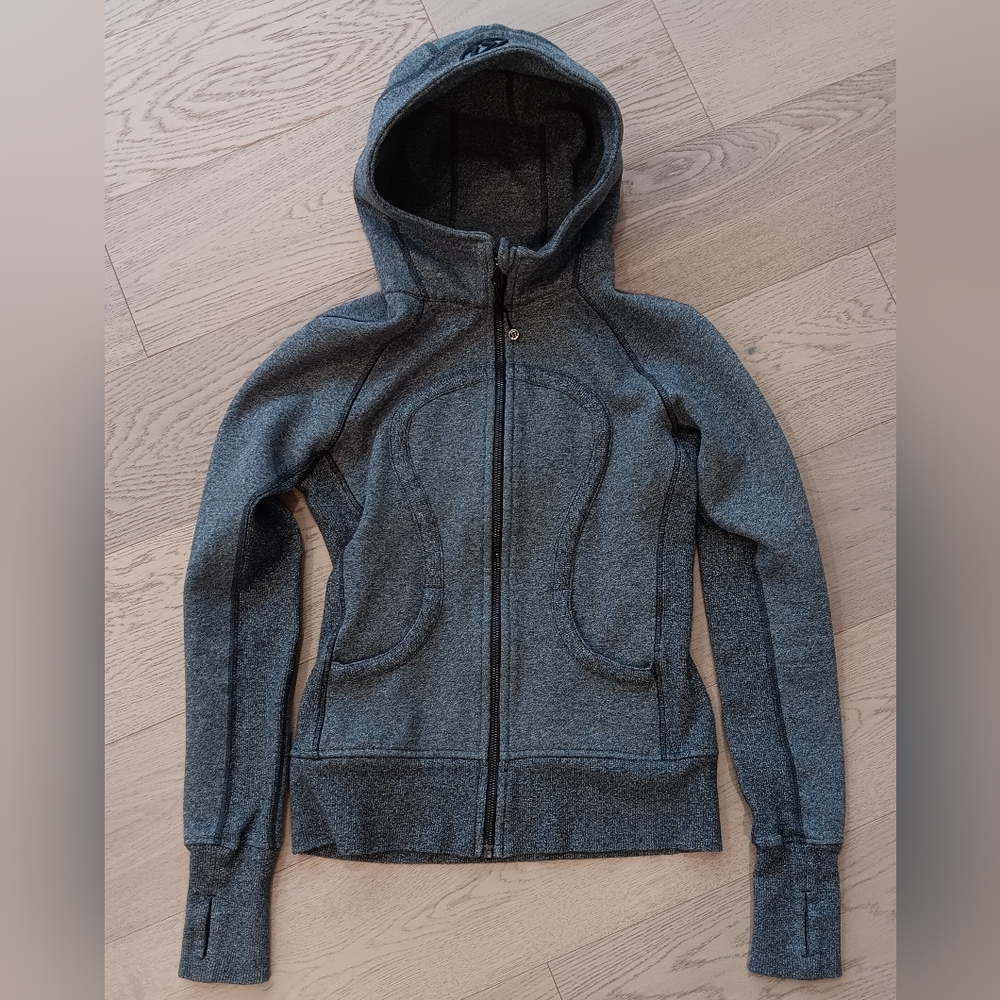 LULULEMON Gray Scuba Hoodie Size 4